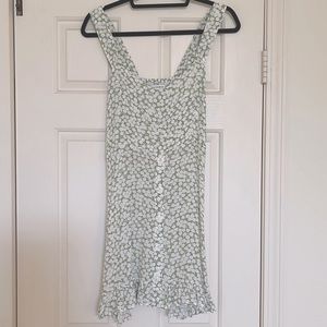 Faithfull the Brand - Lou Lou Mini Dress Avocado Green, Size M